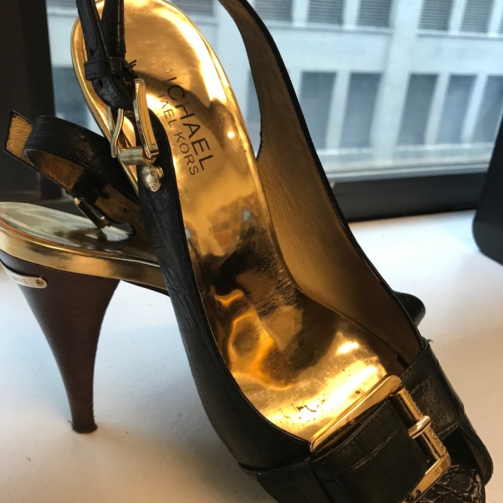 SALE TODAY! Michael Kors Leather Slingback Shoes